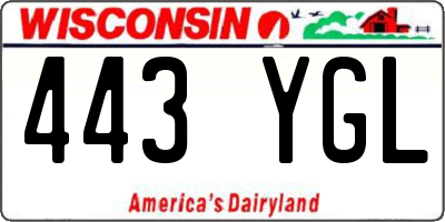 WI license plate 443YGL