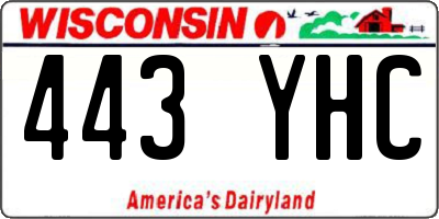 WI license plate 443YHC