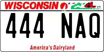 WI license plate 444NAQ