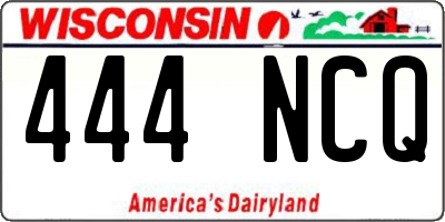 WI license plate 444NCQ