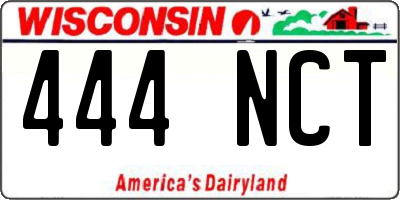 WI license plate 444NCT