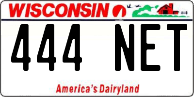 WI license plate 444NET