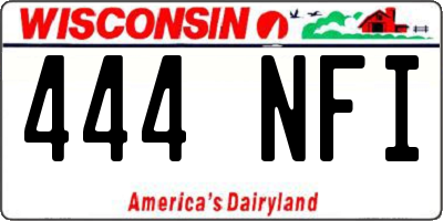 WI license plate 444NFI