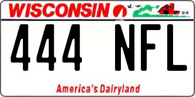 WI license plate 444NFL