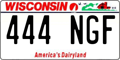 WI license plate 444NGF
