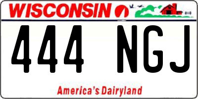 WI license plate 444NGJ