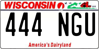 WI license plate 444NGU