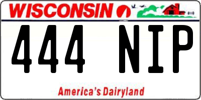 WI license plate 444NIP