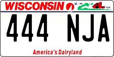 WI license plate 444NJA