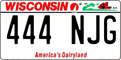 WI license plate 444NJG