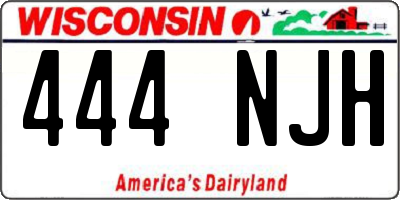 WI license plate 444NJH