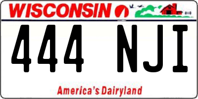 WI license plate 444NJI