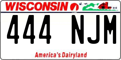WI license plate 444NJM