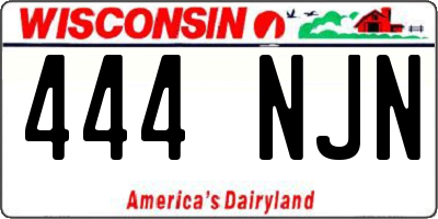 WI license plate 444NJN