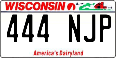 WI license plate 444NJP