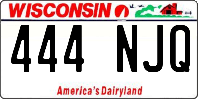 WI license plate 444NJQ