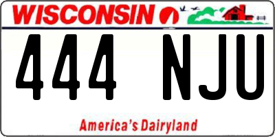 WI license plate 444NJU