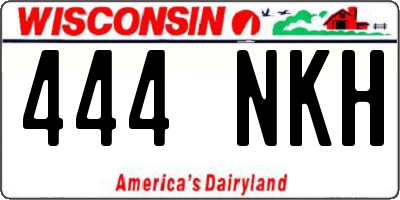 WI license plate 444NKH
