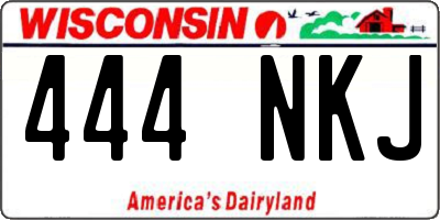 WI license plate 444NKJ
