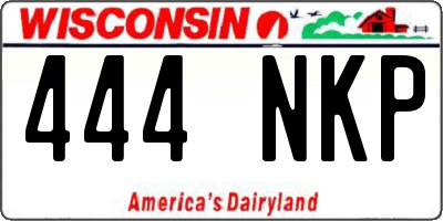 WI license plate 444NKP