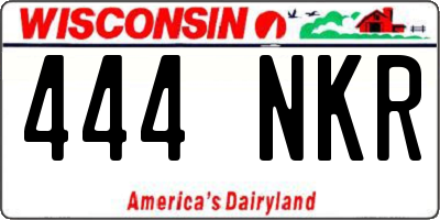WI license plate 444NKR