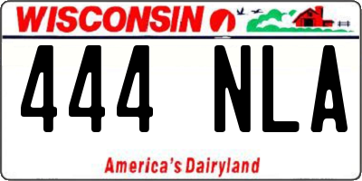 WI license plate 444NLA