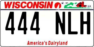 WI license plate 444NLH