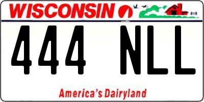 WI license plate 444NLL