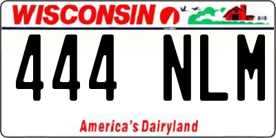 WI license plate 444NLM