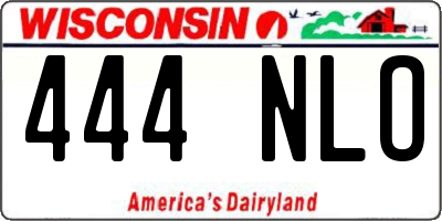 WI license plate 444NLO