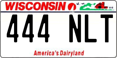 WI license plate 444NLT