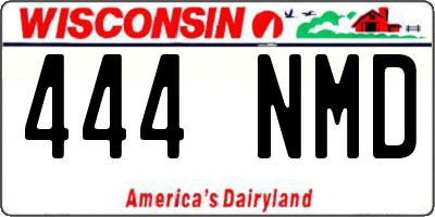 WI license plate 444NMD