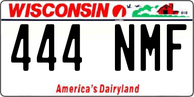 WI license plate 444NMF