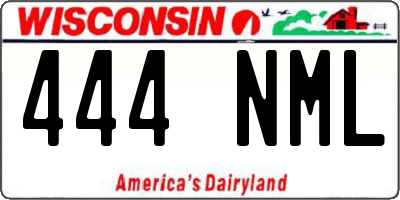 WI license plate 444NML