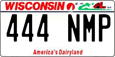 WI license plate 444NMP