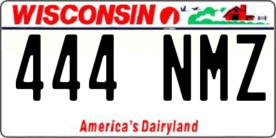 WI license plate 444NMZ