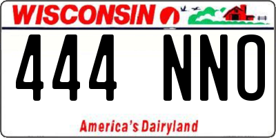 WI license plate 444NNO