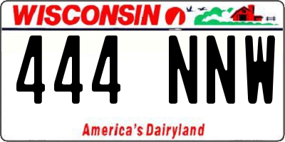 WI license plate 444NNW