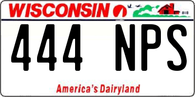 WI license plate 444NPS