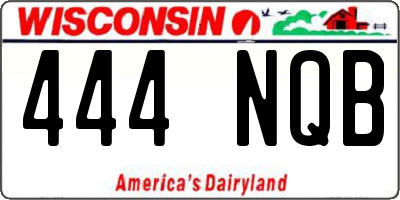 WI license plate 444NQB