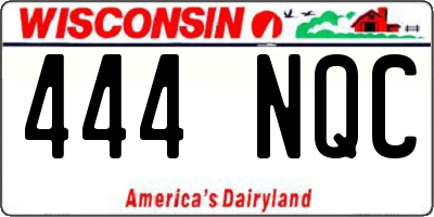 WI license plate 444NQC