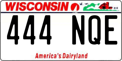 WI license plate 444NQE
