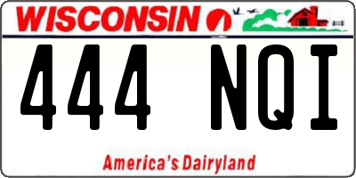 WI license plate 444NQI