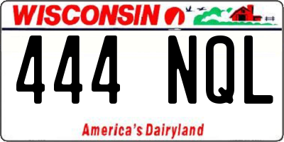 WI license plate 444NQL