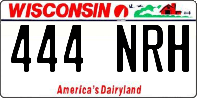 WI license plate 444NRH