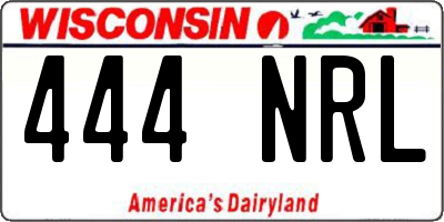 WI license plate 444NRL