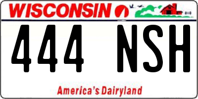 WI license plate 444NSH