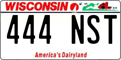 WI license plate 444NST