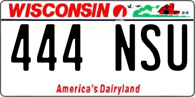 WI license plate 444NSU