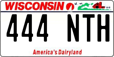 WI license plate 444NTH
